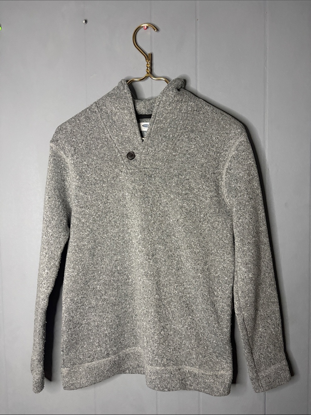 Old Navy Gray Turtleneck Shawl Pullover Sweater
